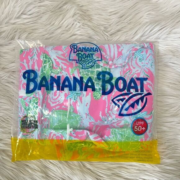 Banana Boat UPF 50+ dress pink green turtle starfish long sleeves beach coverup - Picture 10 of 10